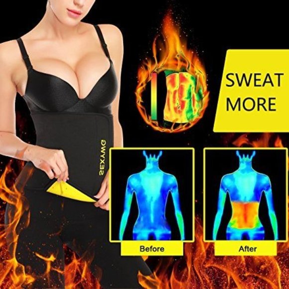SEXYWG Hot Sweat Neoprene Shaper Velcro Slimming Belt Sauna Waist Trainer New 3X - Picture 2 of 5